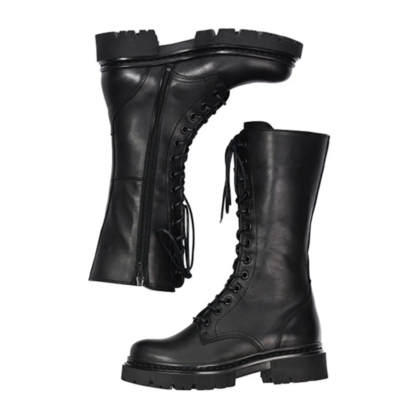Women Bullboxer Lace Up Boots*Boots Black 610517E7L_Blcktd
