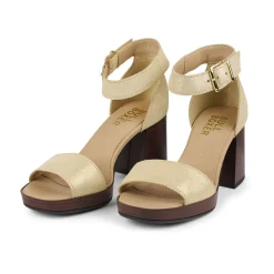 Women Bullboxer Sandals*Sandal With Heel Gold 256000E2L_Plattd