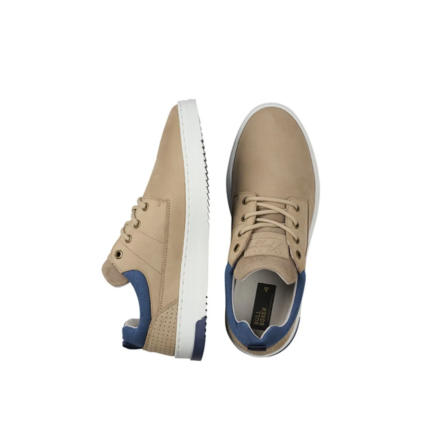 Men Bullboxer Sneaker Low*Sneaker Sand/Blue 616P21797Abedesu