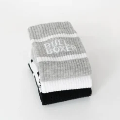 Men Bullboxer Socks*Socks Men White/Black/Gray 3-Pack